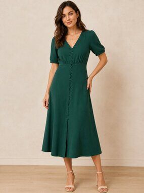 sezane green sequin dress Mahalia Dress - Bronze - Viscose